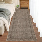GarveeHome Scalloped Washable Runner Rug 2x6 Non Slip Kitchen Rug, Taupe | - Image 3