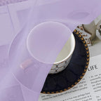 Chyhomenyc Sheer Curtains 63 Inch Length 2 Panels, Lilac | Light Filtering - Image 8