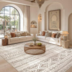 cotiled Boho 8x10 Area Rugs for Living Room: Large Moroccan Washable Rug | - Image 5