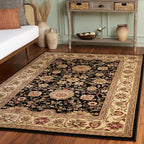 SAFAVIEH Lyndhurst Area Rug 6x8, Traditional Black & Ivory LNH212A - Image 3