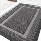 OLANLY Front Door Mat Outside 33x21, All-Season Heavy-Duty Rubber Doormat | by OLANLY