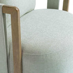 First of a Kind Swivel Chair in Mint Green Fabric - Image 6