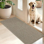 BEQHAUSE Dirt Trapper Door Mat 20" x 48", Non-Slip Washable, Light Beige | by BEQHAUSE