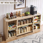 66" Large Sideboard Buffet Cabinet - Image 3