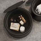SSLine Set of 2 Black Round Nesting Coffee Tables - Image 4
