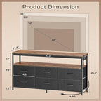 Huuger LED TV Stand for Bedroom, 47 Inch Dresser TV Stand for 43, 55 Inch TV - Image 2