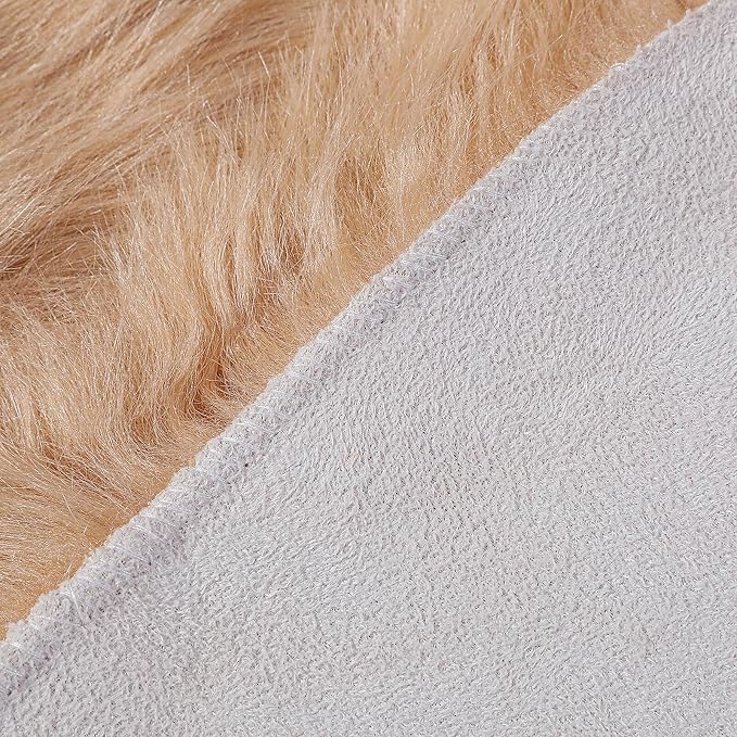 linmopm Faux Fur Sheepskin Rug, 4x6 ft | Shag Fluffy Fuzzy, High-Density Cushion - Image 5