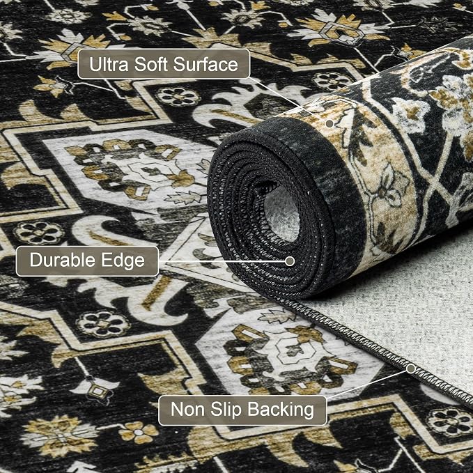 3x5 Area Rugs Living Room: Washable Rug - Image 7