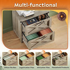 DEVAISE 2 Drawer File Cabinet, Lateral Wood Filing Storage Cabinet - Image 4