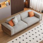82.67" Mid-Century Modern 3-Seater Fabric Sofa Couch - Image 4