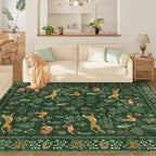 DUKINO 6x9 Area Rug, Washable Animal Living Room Rug Non Slip, Low Pile - Image 3