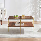LumFurn Square Coffee Table, Mid-Century Modern Design, L30 x W30 x H17 Inch - Image 5