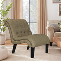 Accent Chair for Bedroom Living Room Modern Button Tufted Upholstered Armless by lightupyourlife