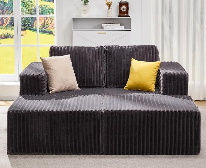 Hobestluk Modular Sectional Sofa Memory Foam Couch Sofa Bed Loveseat by YourHomeDeservesMore