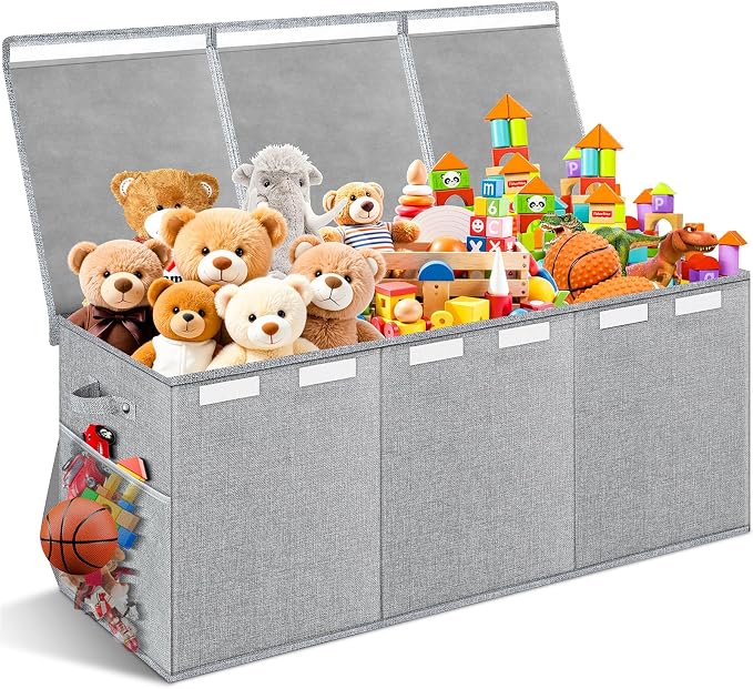 Extra Large Toy Box with Lids by Rocamdo