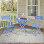 GarveeTech 3-Piece Folding Bistro Set, Heavy Duty Outdoor Patio Furniture - Image 7