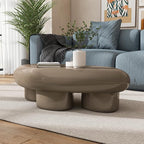 24/7 Shop at Home Kavren Modern 37-inch Oval Glossy Low Profile Coffee Table - Image 3