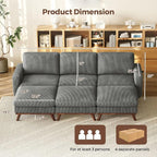Vesgantti 97" Modular Sectional Sofa Drak Gray, Sectional Couch - Image 2