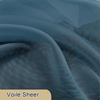 Dusty Blue Sheer Curtains 84 Inches Long 2 Panels, Light Filtering Voile - Image 8