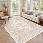 5x7 Area Rugs for Living Room, Large Washable Rug, Dining Room, Low Pile by Zesthome