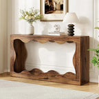 LITTLE TREE 63-Inch Entryway Table, Chic Design, Farmhouse Sofa Table Behind - Image 8