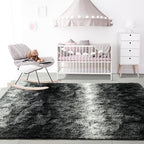 4x6 Black and White Fluffy Soft Area Rug Non-Slip - Image 7