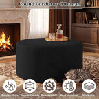 BSHOMGI Round Coffee Table Ottoman - Image 5
