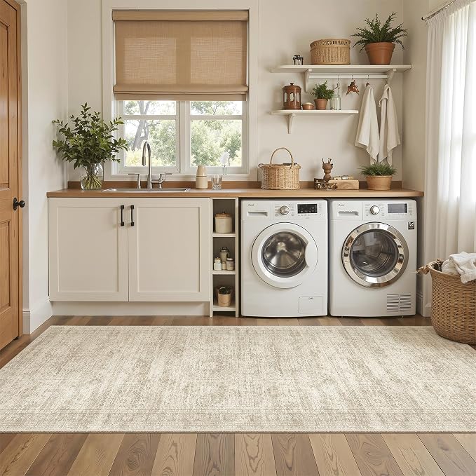 Soalmost Washable Kitchen Runner Rug 3x8 Hallway Entry Rugs Non-Slip, Foldable - Image 4