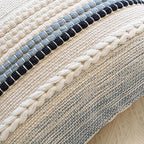 Coastal Blue Boho Decorative Throw Pillow Cover 18x18 Modern Bohemian Accent - Image 8
