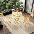 GarveeTech 3-Piece Folding Bistro Set, Heavy Duty Outdoor Patio Furniture by GarveeTech