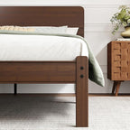 BOSRII 14in High Solid Bamboo Wood Platform Twin XL Bed Frame - Image 5