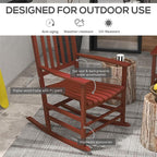 Outsunny Outdoor Rocking Chair Set of 2, Patio Rocking Chair - Image 4