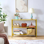 Hoctieon Gold Console Table, 3 Tier Entryway Table - Image 8