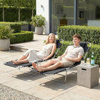 Outsunny Chaise Lounge Chair Outdoor Set of 2 - Image 8