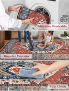 SERISSA 3x10 Washable Non Slip Boho Runner Rug - Image 4