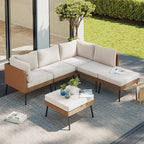 Aoxun 6 Piece Patio Furniture Set, 6 Seats Outdoor Sectional Sofas by Aoxun