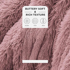 Bedsure GentleSoft Fluffy Dusty Pink Throw Blanket Gifts - Image 2