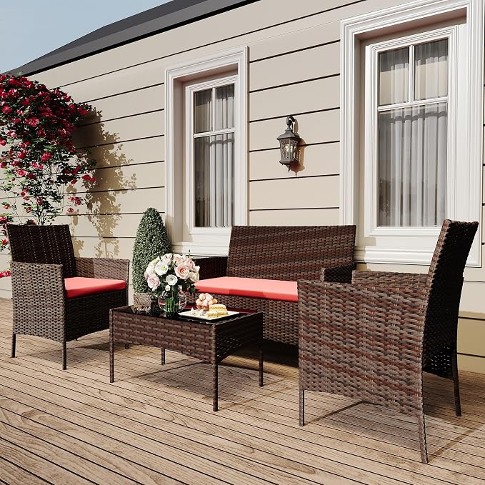 GarveeHome Modern 4-Person Outdoor Bistro Set - Image 9