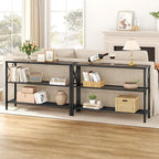 Hoctieon Industrial Console Table, 3 Tier Entryway Table, Hallway Table - Image 4