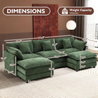 Ihanherry 111.4" U Shaped Modern Sofa Modular Sectional Cloud Couch - Image 2