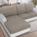H.VERSAILTEX Sectional Couch Covers 3 Pieces Sofa Seat Cushion Covers L Shape by HVERSAILTEX