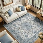 RELEANY Washable Area Rug, Square 6'x6', Water Repellent, Pet Friendly by RELEANY