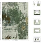 5x7 Area Rugs - Modern Abstract Washable Rug, Ultra Soft Non Slip Low Pile - Image 2