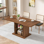 Extendable Dining Room Table for 4-6, 47-65 Inch Rectangle Kitchen Dining Table - Image 4