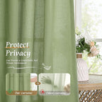 Sage Green Linen Curtains 72 inches Long - Image 5
