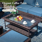 Patio Furniture Set with High Back Swivel Chairs, All-Weather Outdoor Wicker - Image 8