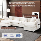 Ihanherry 146" U-Shaped Modern Sofa Modular Sectional Cloud Couch - Image 2