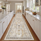 Madane Hallway Runner Rug 2'6''x14' Kitchen Runners Vintage, Stain-Resistant - Image 3