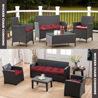 DANGHOOGY Wicker Chair Cushions, Waterproof Outdoor Loveseat Cushions - Image 5