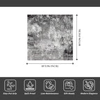 8x8 Square Living Room Area Rug – Washable Modern Neutral Abstract Indoor Rug - Image 2